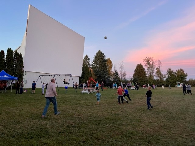 photo of spooky movie night