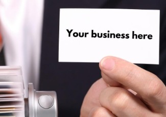 A rolodex of business cards.
