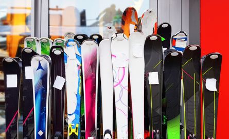 A rack of skis.