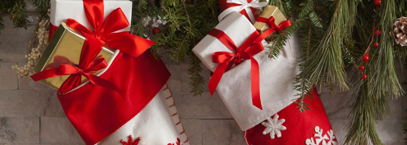 Two Christmas stockings.