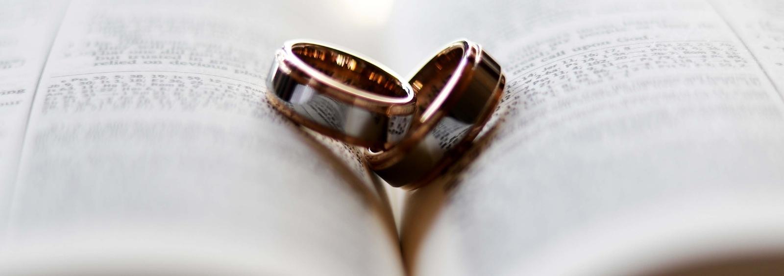 Two rings in a book.