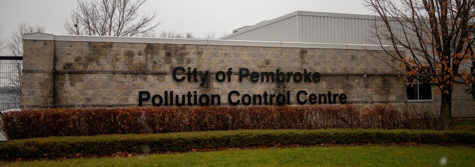 City of Pembroke Pollution Control Centre Sign.