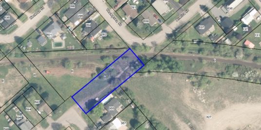 Aerial view of a piece of property on Almira Street.