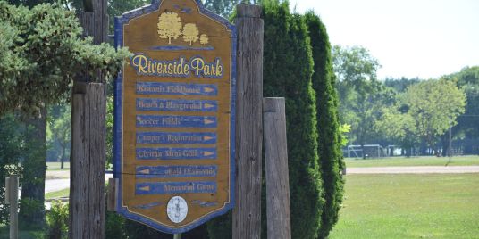 A sign at a park.