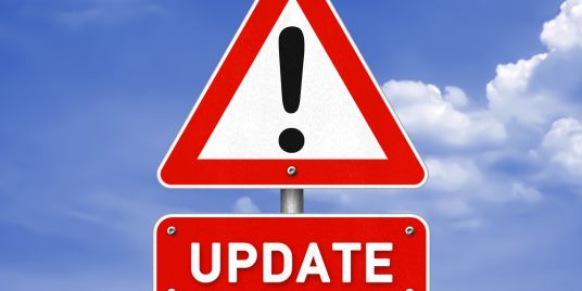 A sign indicating update.