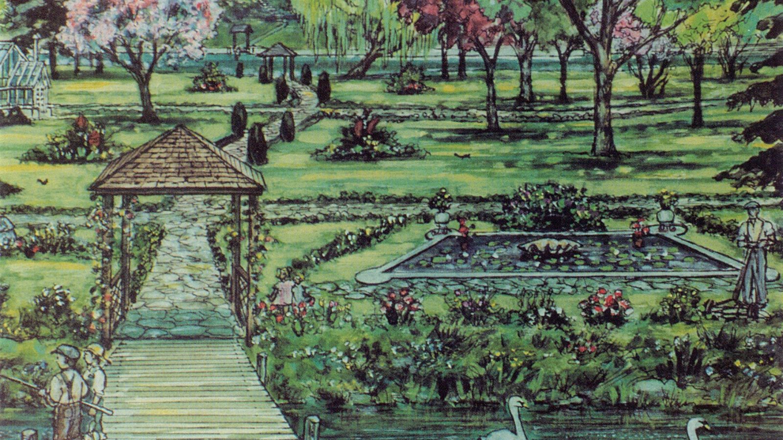 Photo of the Pansy Patch Park mural.