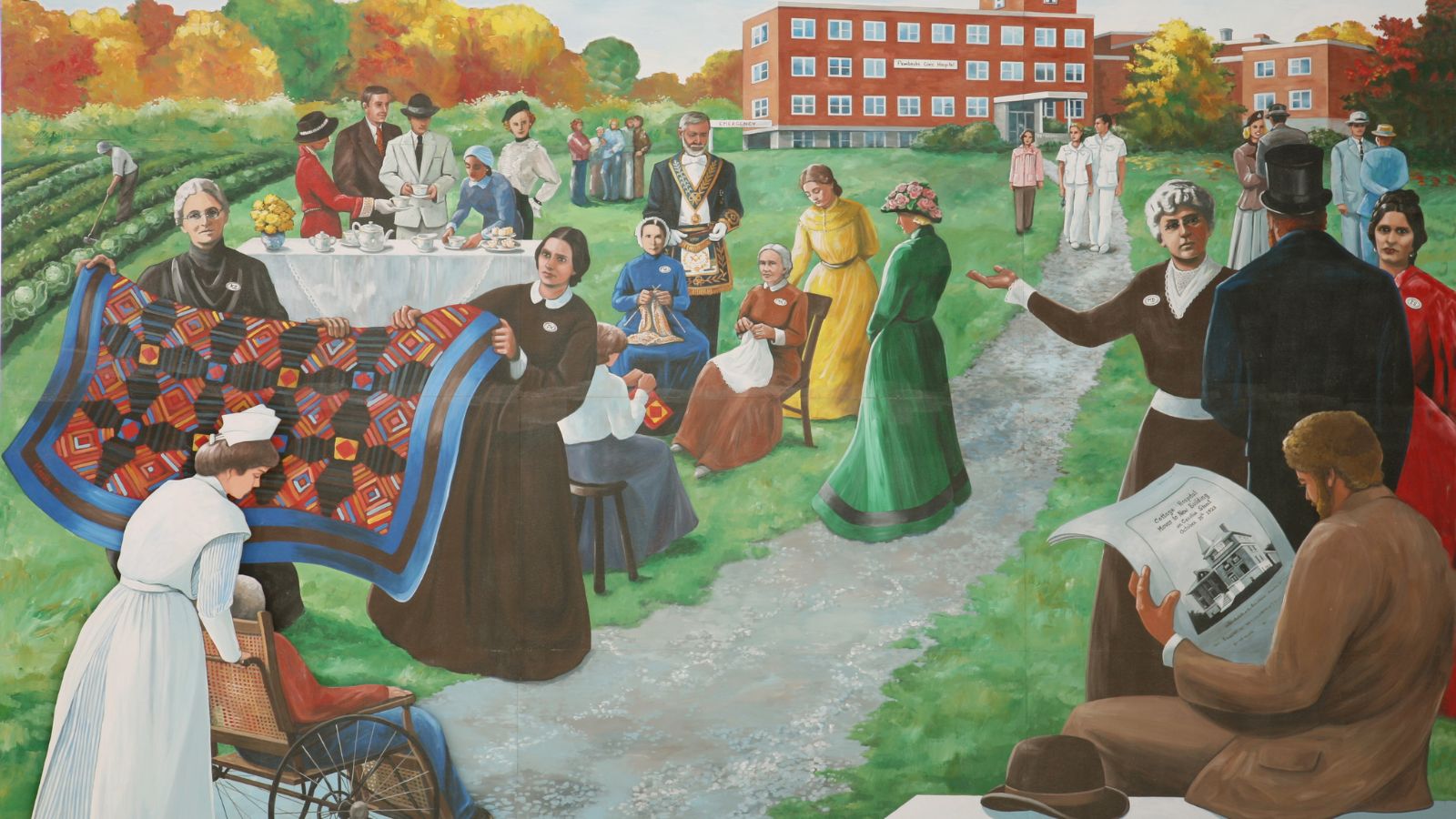 Photo of the A Century of Service mural.