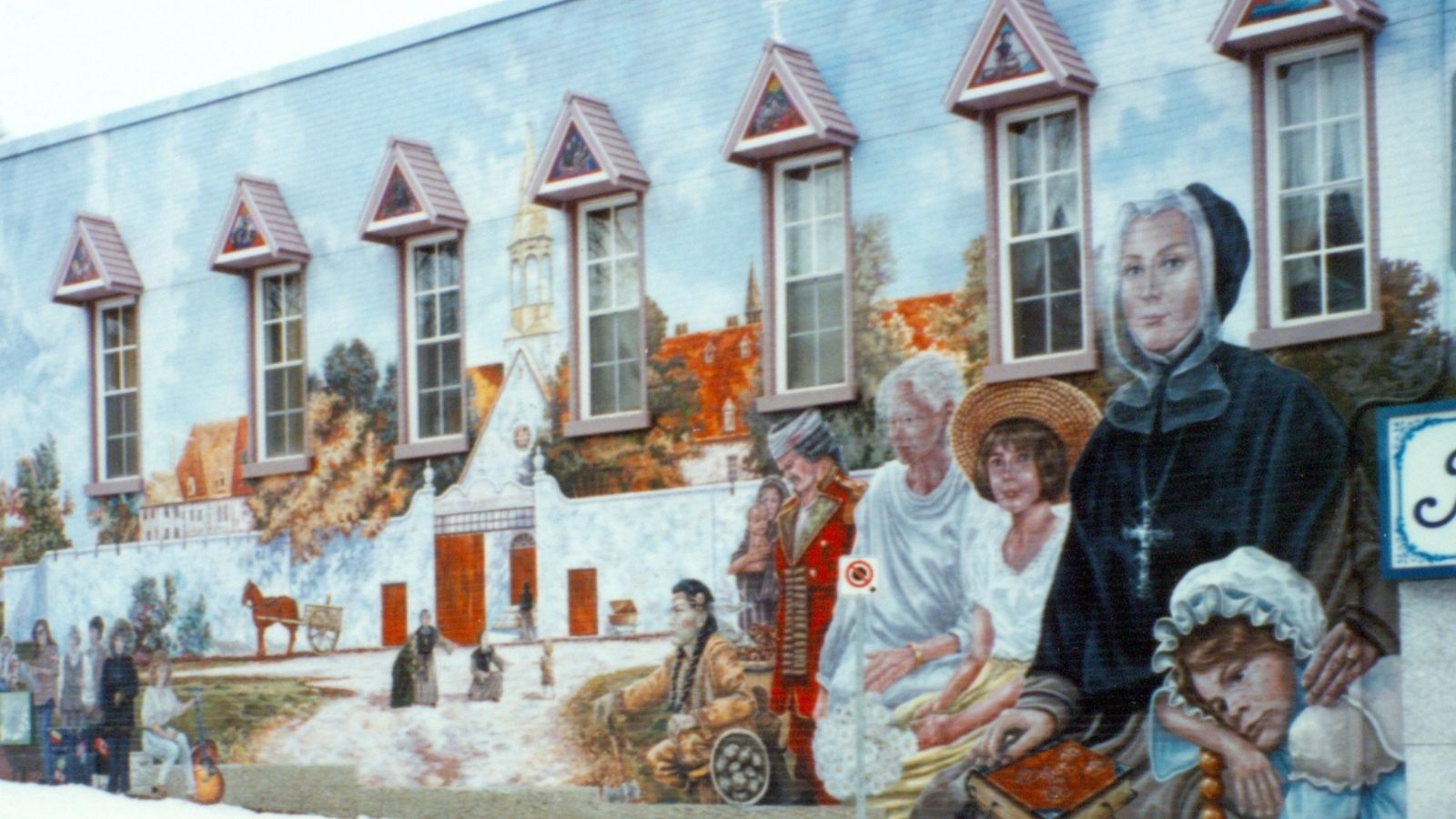 Photo of the Marguerite d'Youville and Her Mission mural.