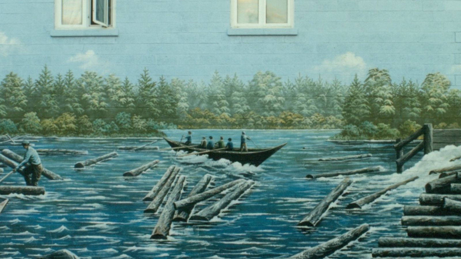 Photo of the Pointer Boats mural.