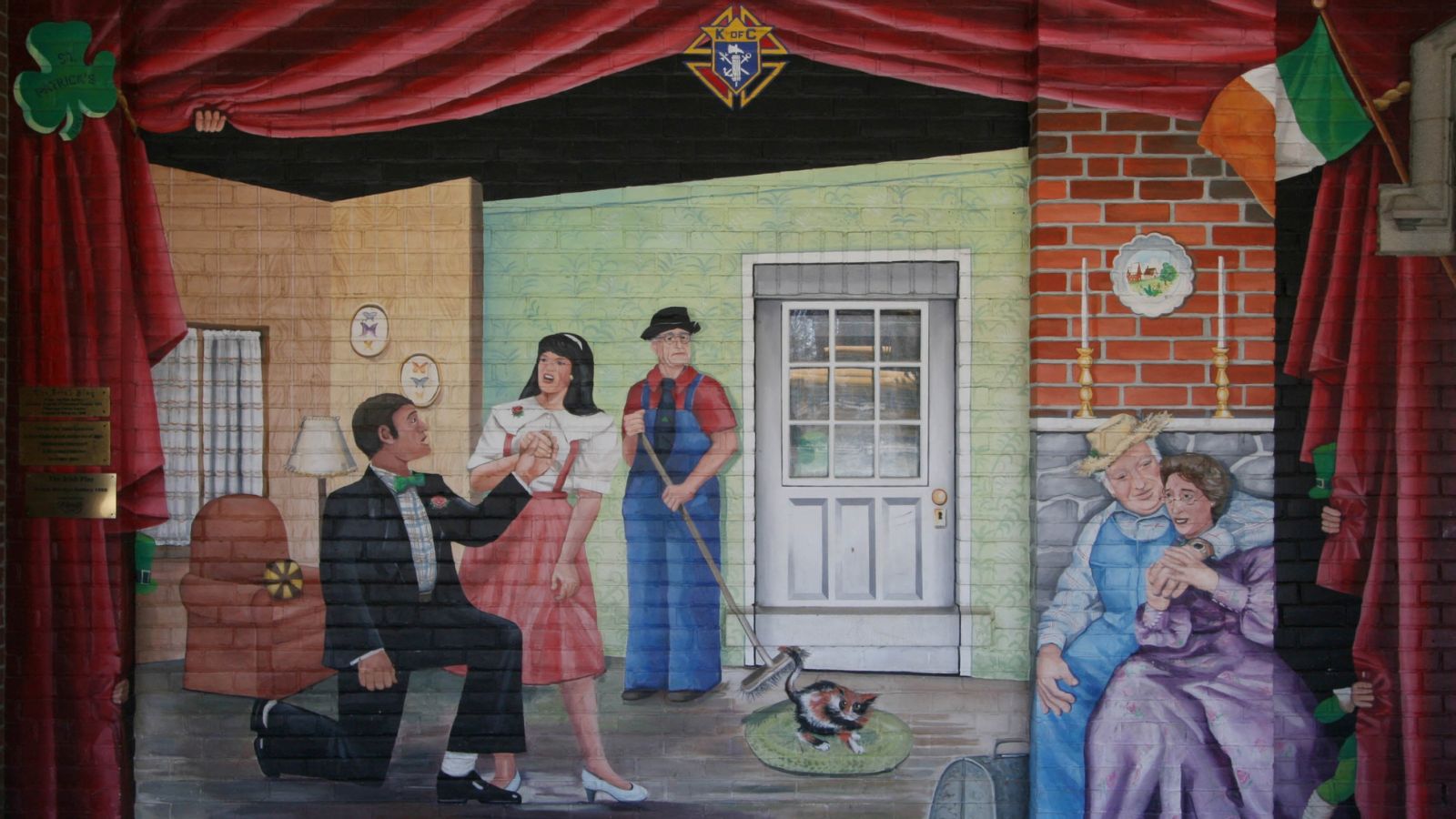 Photo of the Irish Play mural.