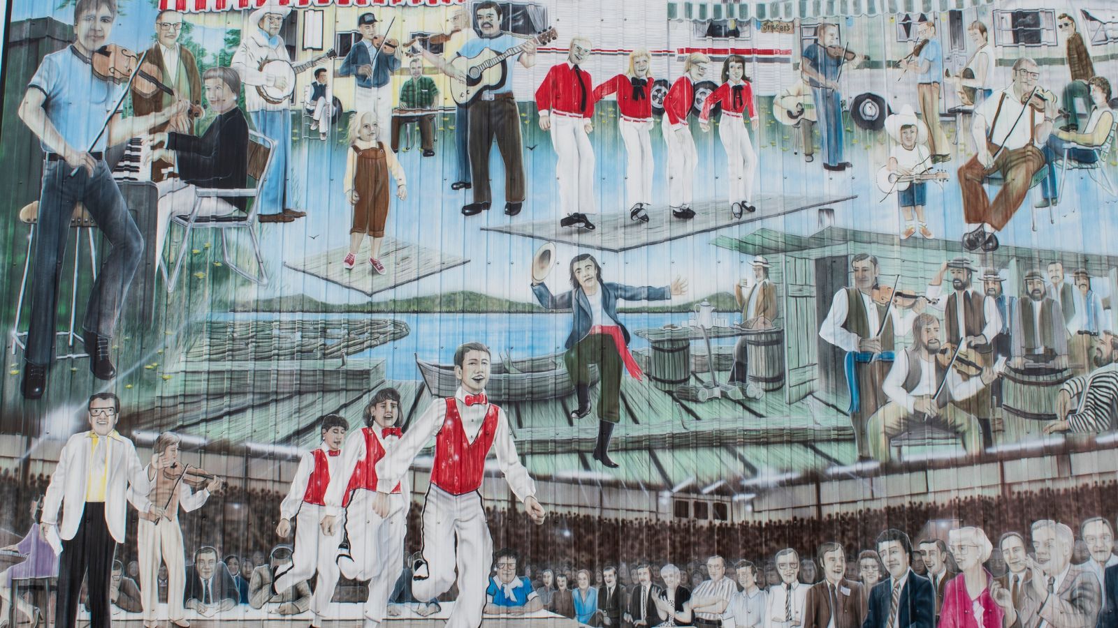 Photo of the Old Time Fiddling and Stepdancing mural.
