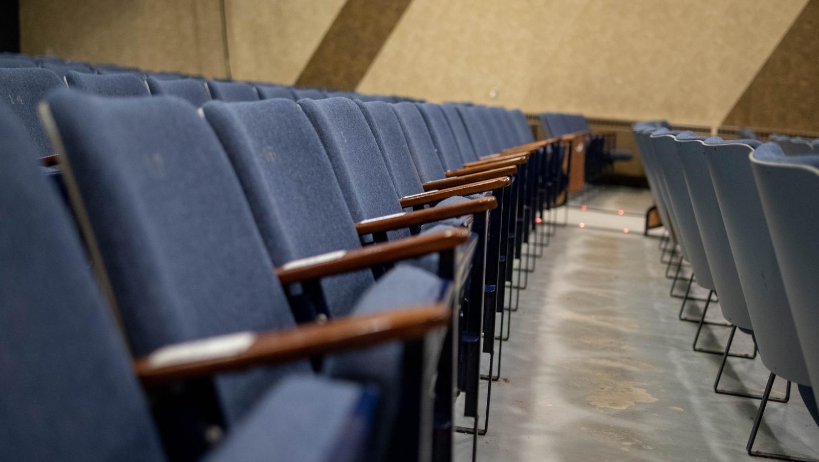 A photo of seats within a theatre.