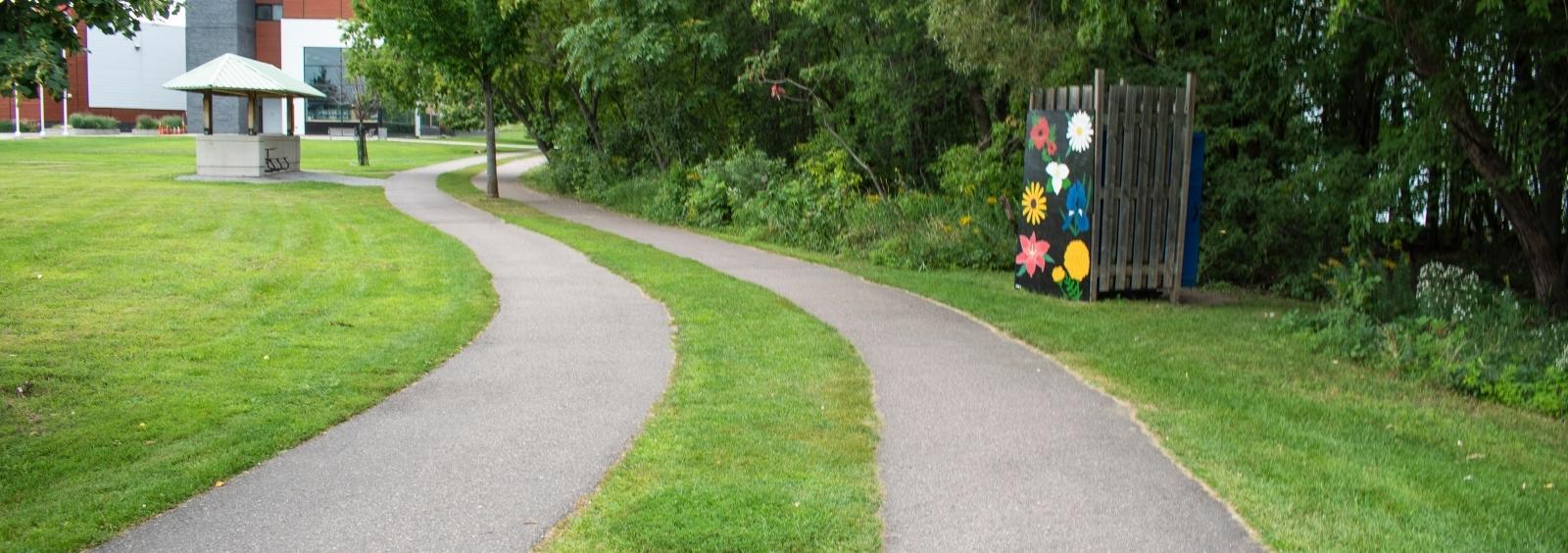 A walking path overlooking Algonquin College.