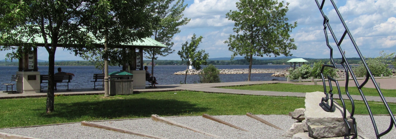 A sundial overlooking the Ottawa River.